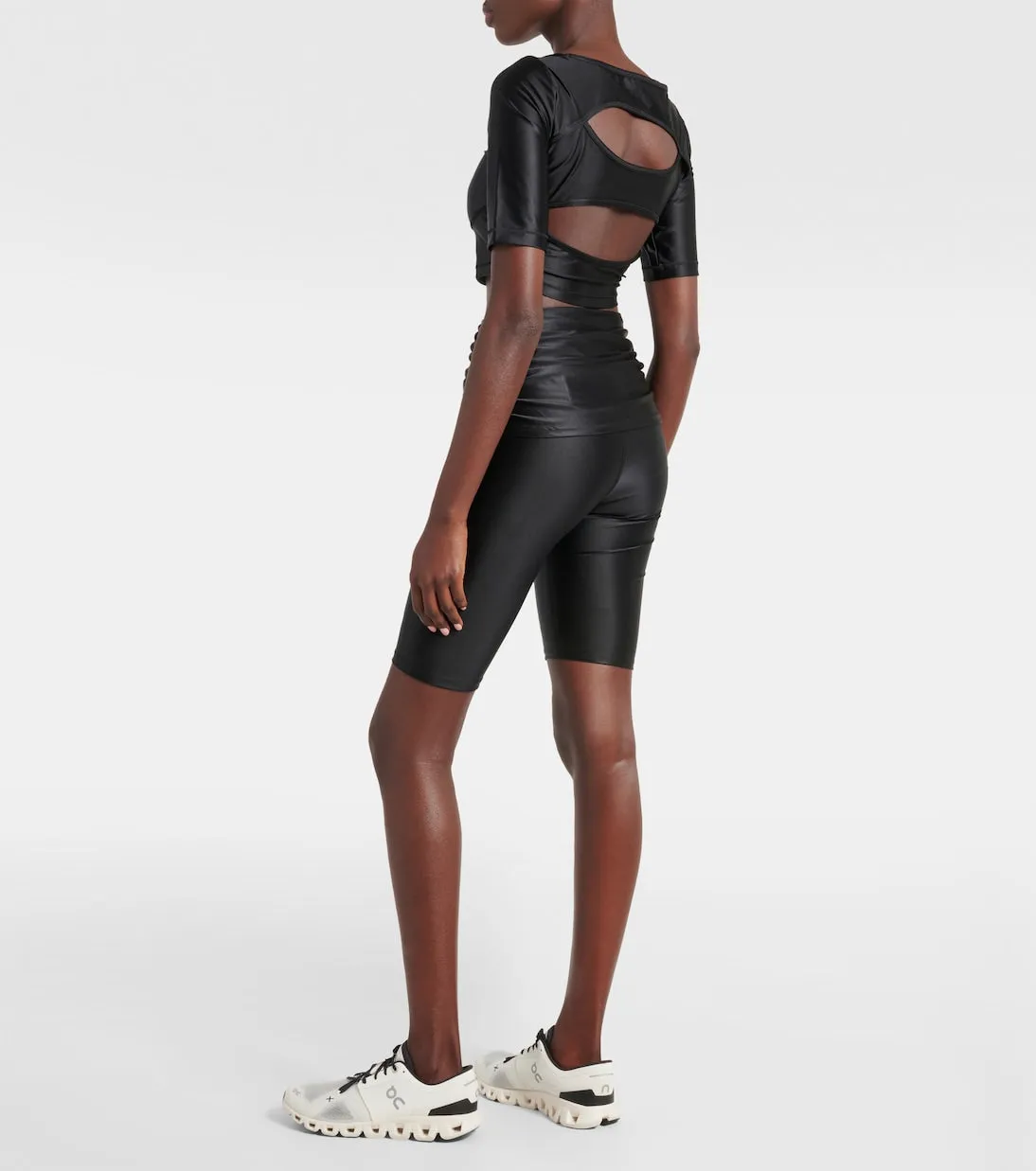 Adidas By Stella McCartney truepurpose shorts with roll top, black