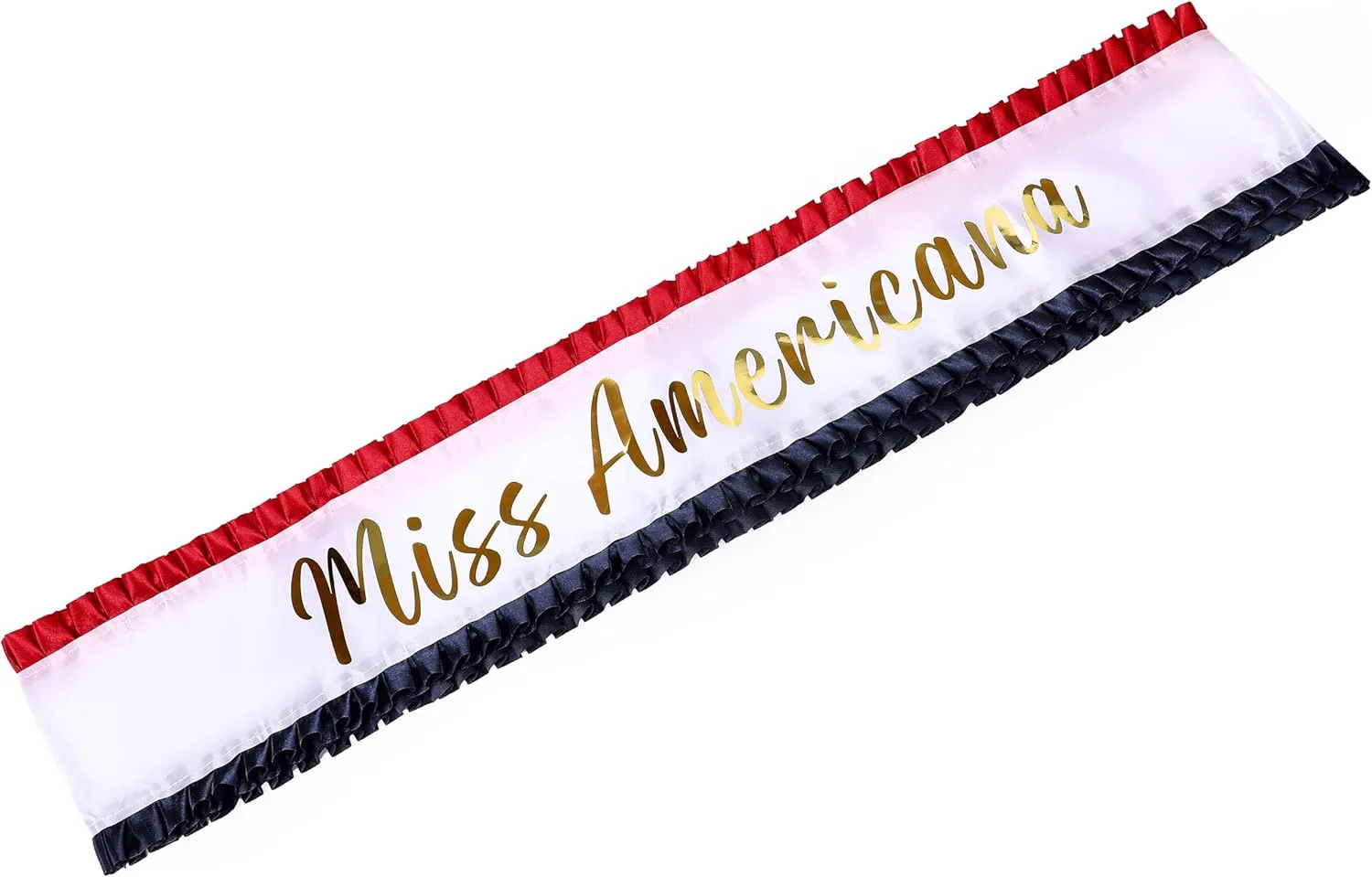 ASVP Shop Miss Americana Sash with Red and Blue Frills - Halloween Costume Party Tour Outfit