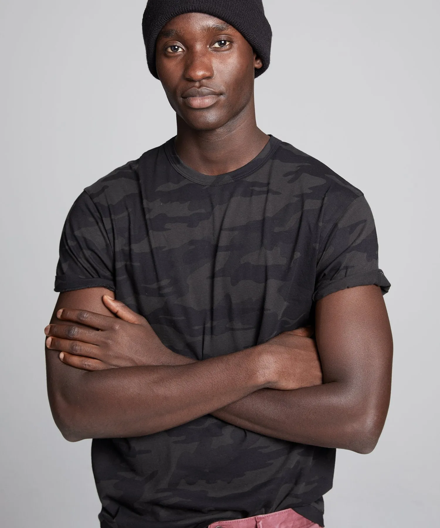 Camo Tee Shirt in Black