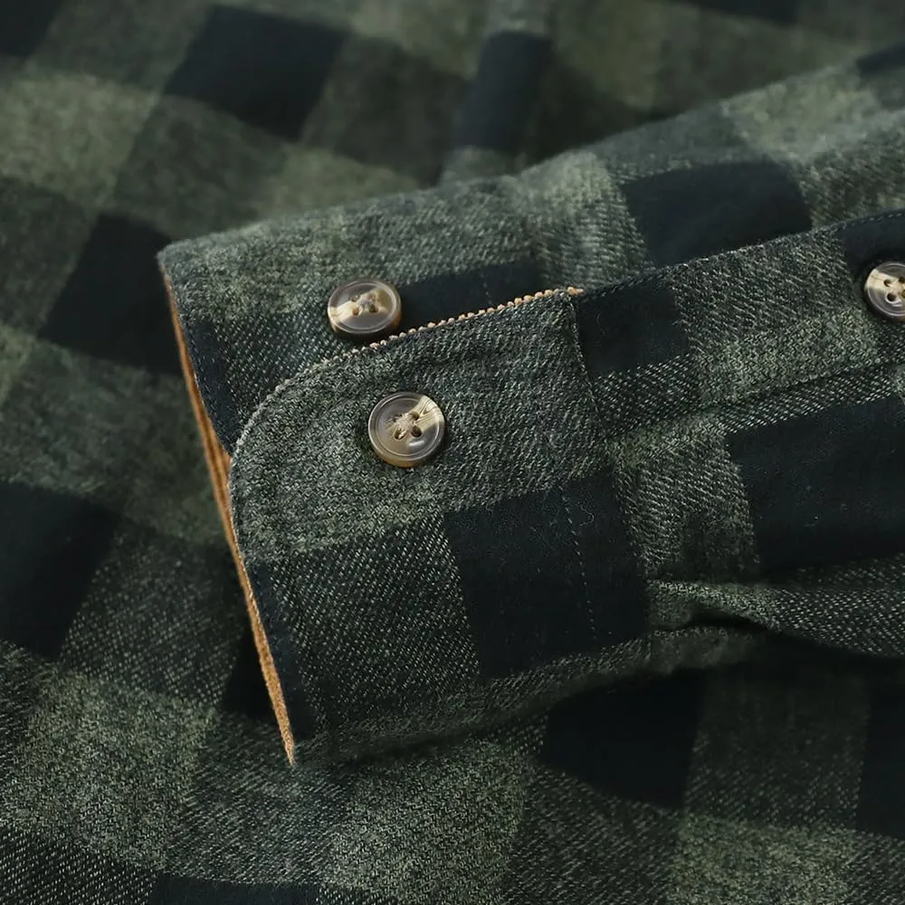 Dubinik? Mens Flannel Shirts Long Sleeve Flannel Shirt for Men Casual Button Down Brushed 100% Cotton Shirt