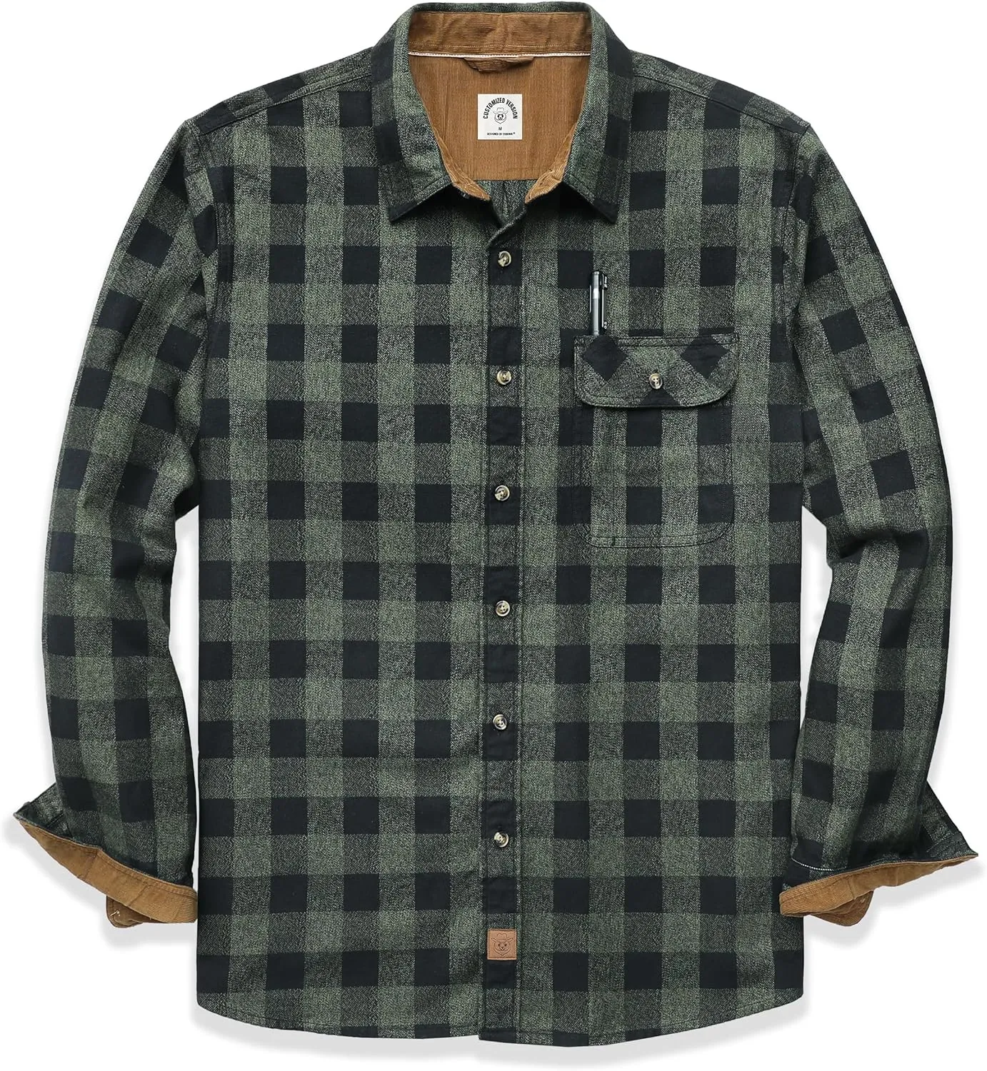 Dubinik? Mens Flannel Shirts Long Sleeve Flannel Shirt for Men Casual Button Down Brushed 100% Cotton Shirt