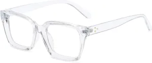 EYLRIM Classic Thick Square Frame Clear Lens Glasses for Women Men Non Prescription Eyeglasses