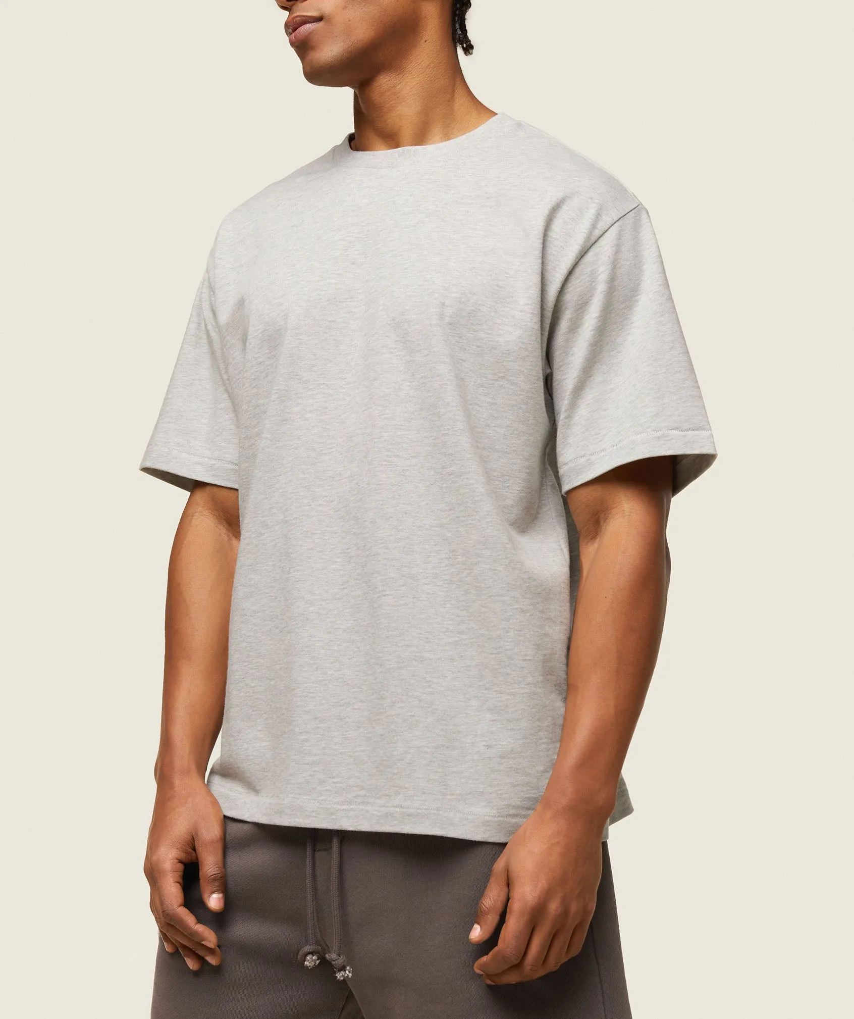 Gymshark everywear Relaxed T-Shirt - Light Grey Core Marl
