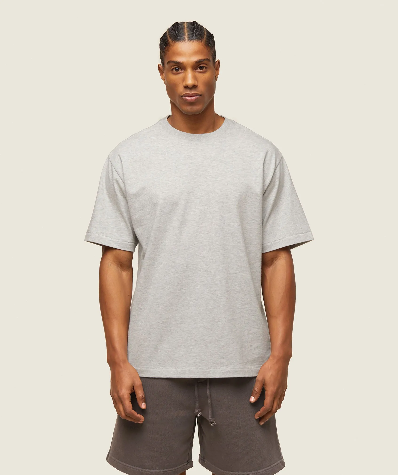 Gymshark everywear Relaxed T-Shirt - Light Grey Core Marl