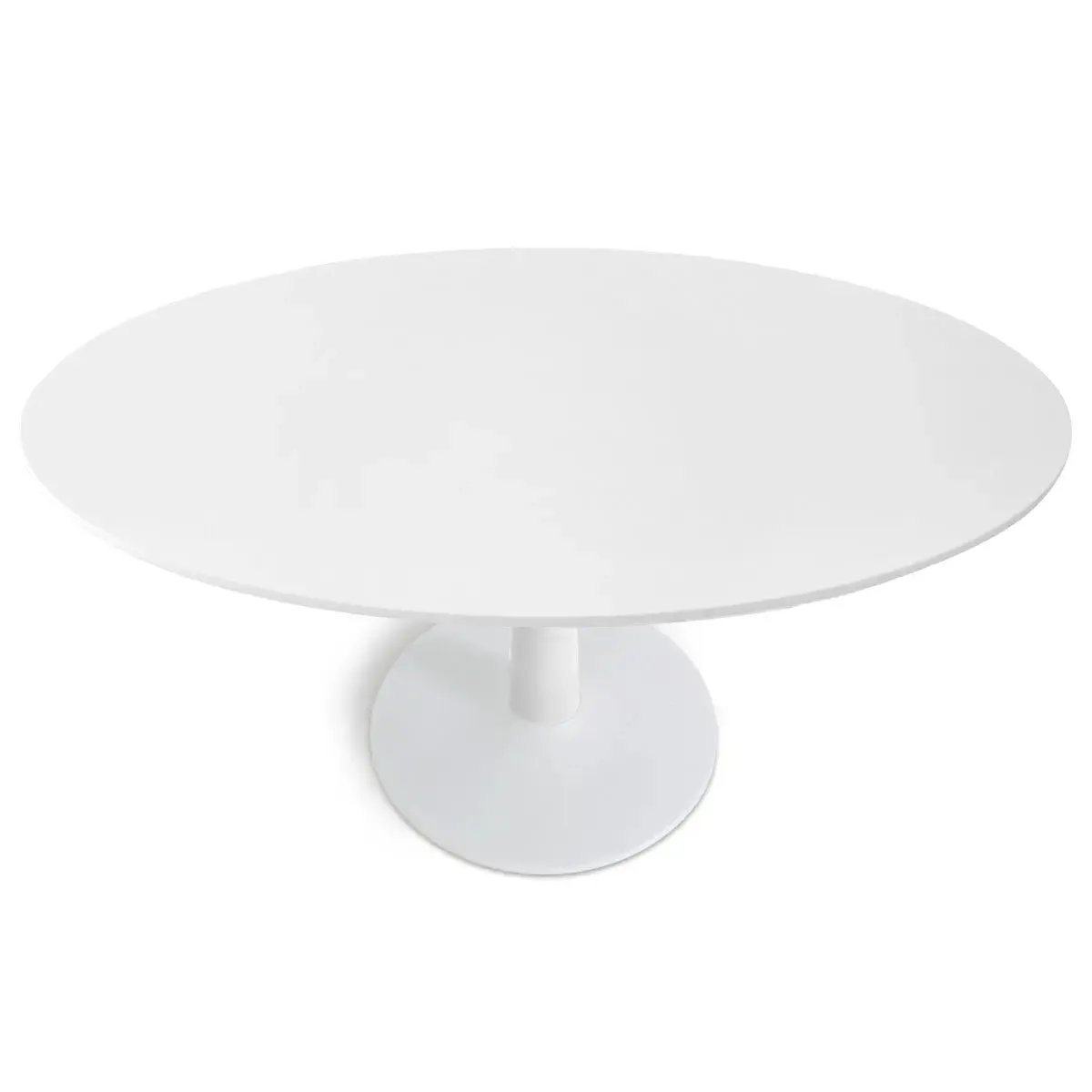Harris 79" Modern Large Oval White Dining Table