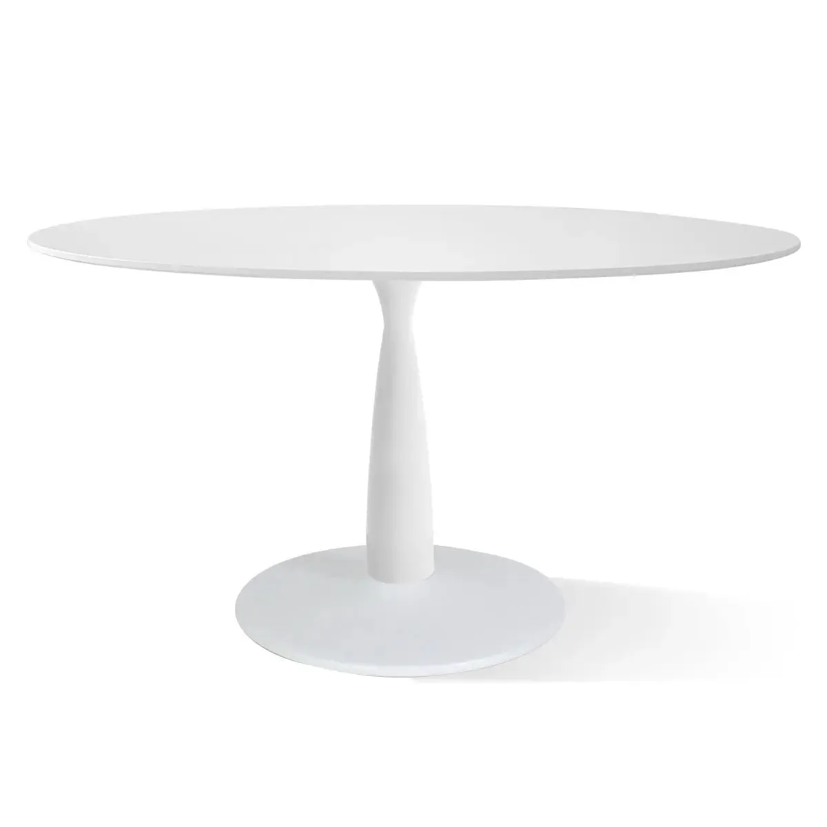 Harris 79" Modern Large Oval White Dining Table
