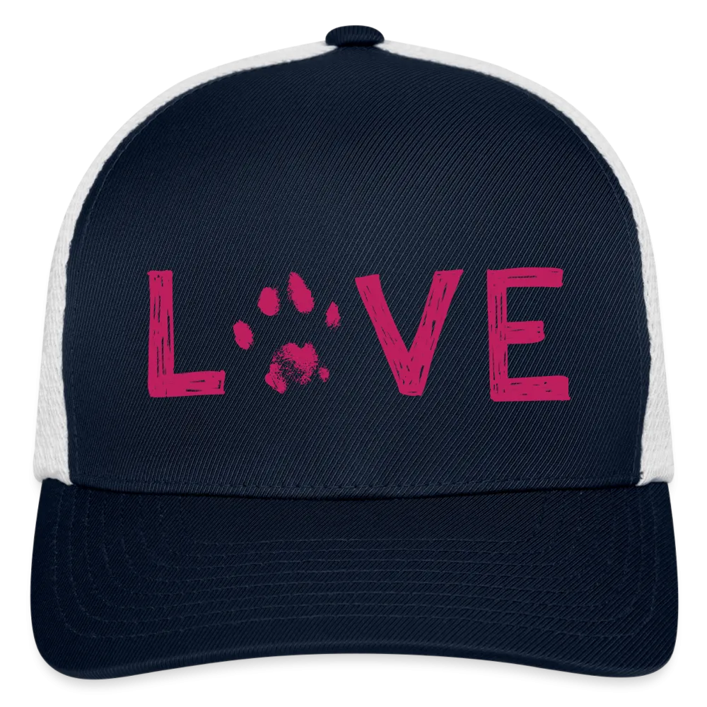 Love Pawprint Flexfit Baseball Cap