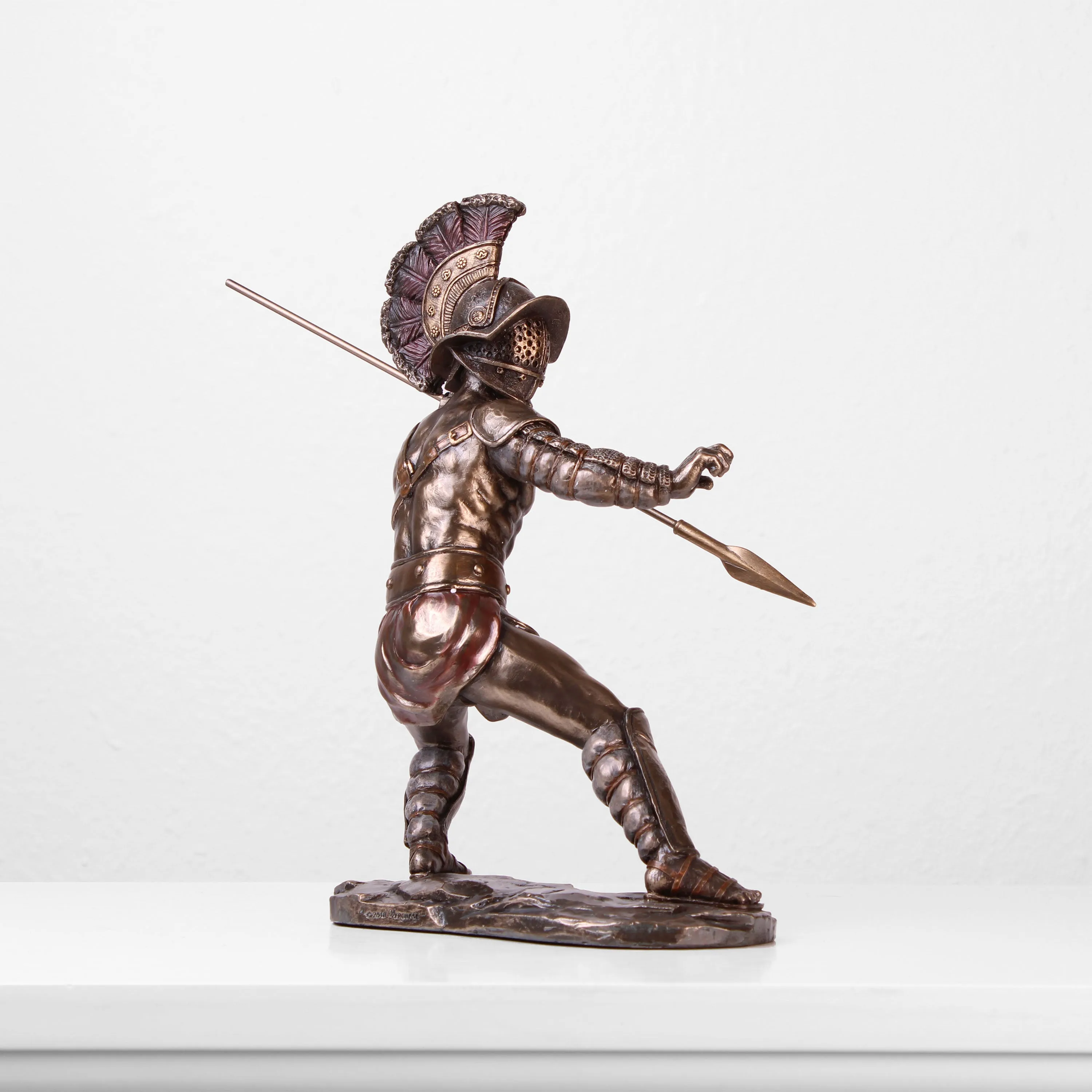 Murmillo Gladiator Statue (Cold Cast Bronze Sculpture)