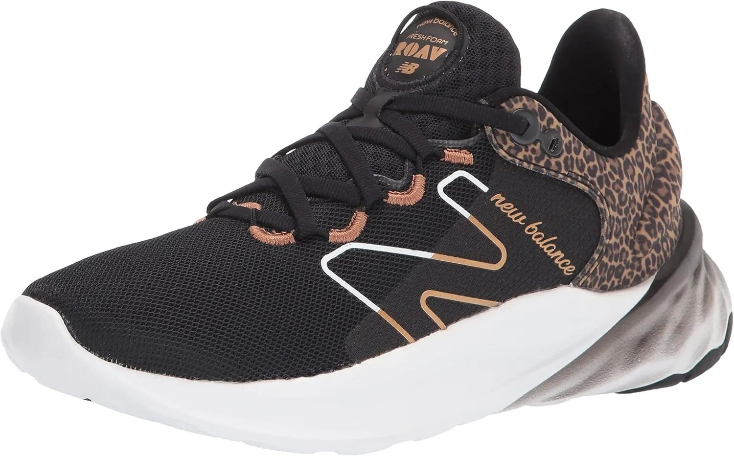 New Balance Kid's Fresh Foam Roav V1 Lace-up Running Shoe, Black, 7