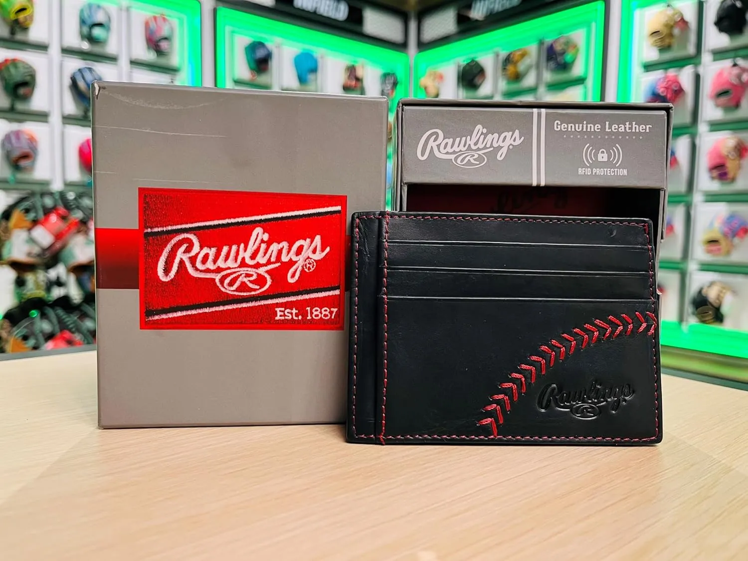 Rawlings | Men's Front Pocket Wallet Collection | Genuine Leather | Multiple Styles & Colors