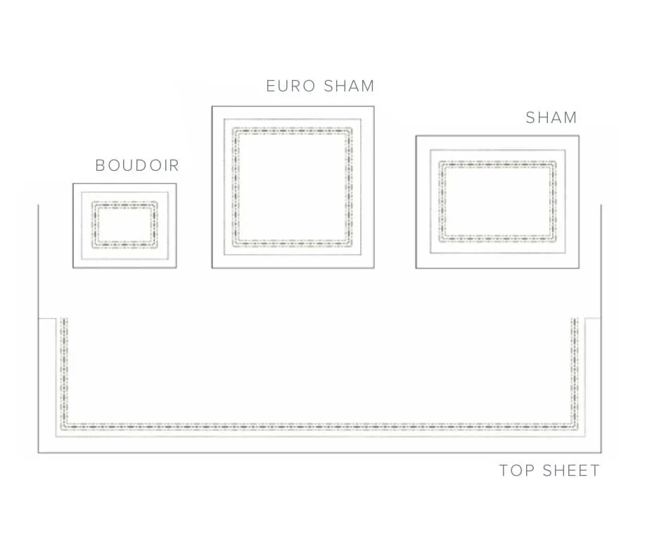 Sole Embroidery Bedding by Dea Linens