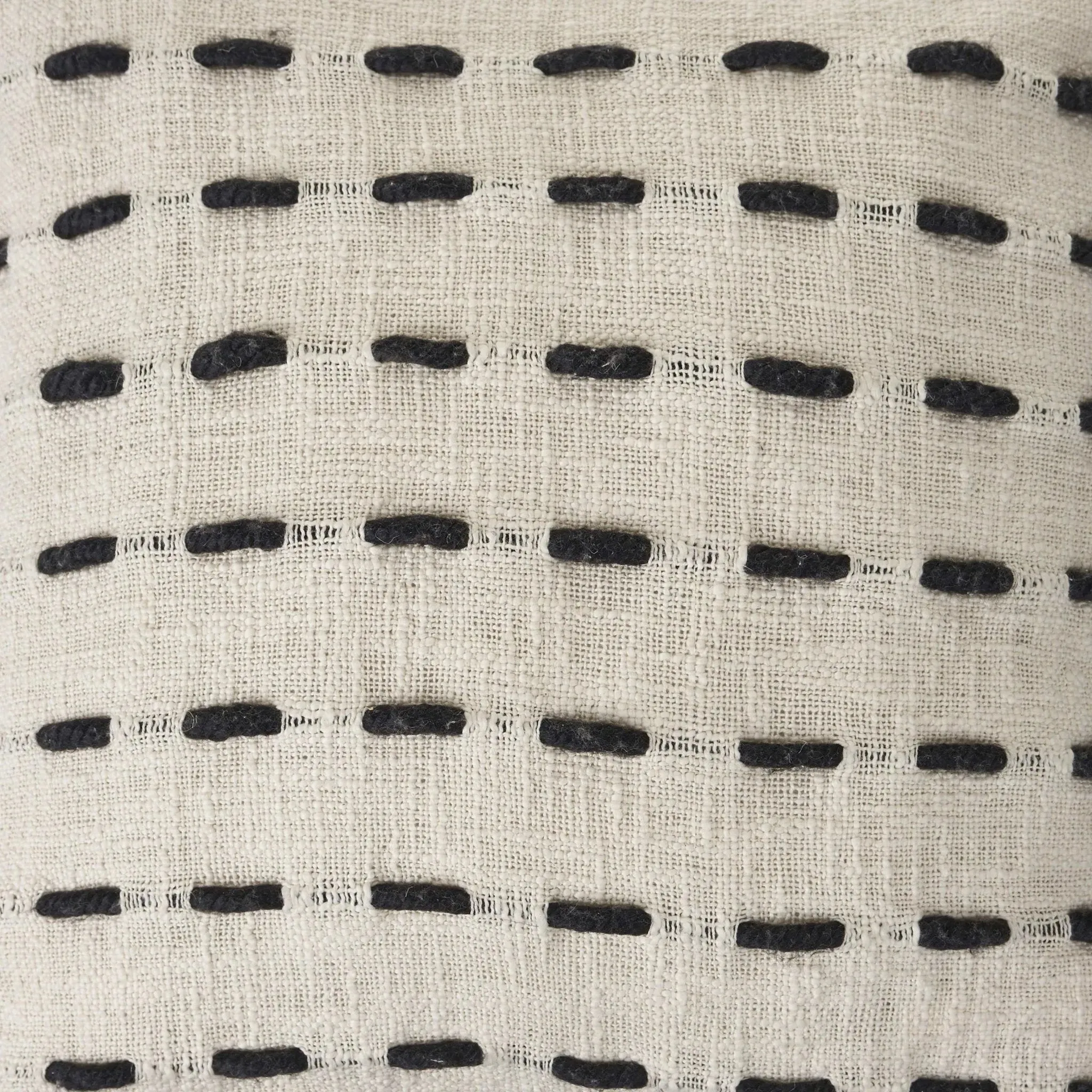 Tasseled Black and Cream Modern ��LR07463 Throw Pillow