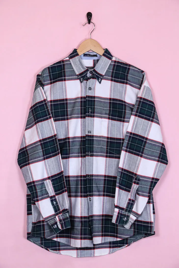 Vintage Guess Sportswear Green Check Shirt